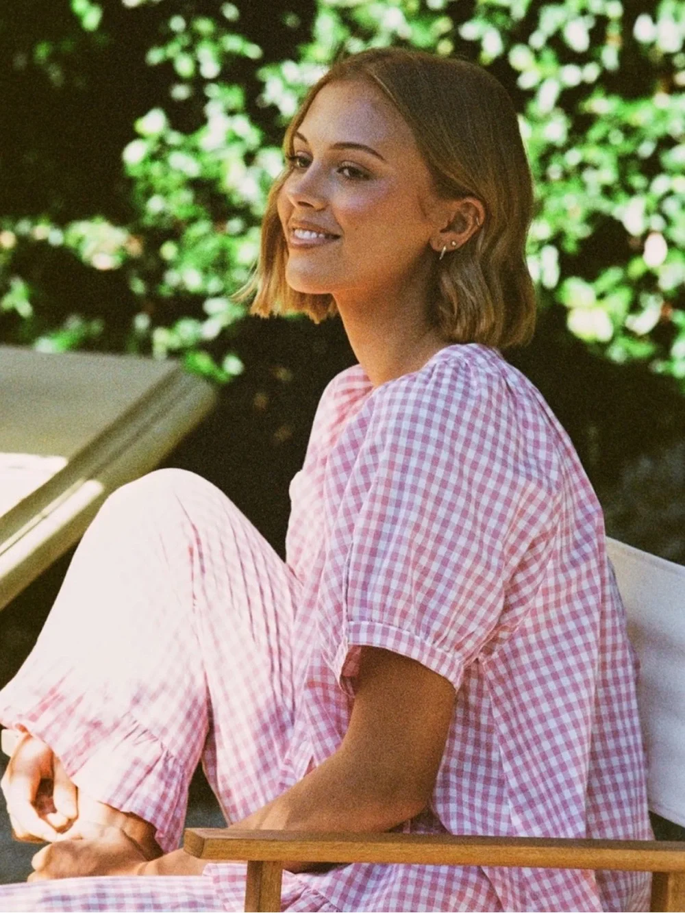 Piyama | Sophie Sleep Set in Gingham Pink